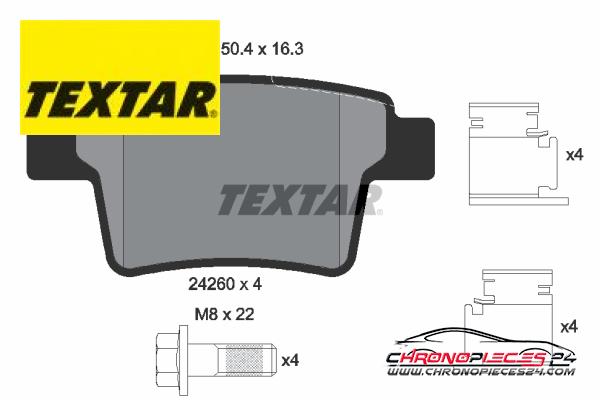 Achat de TEXTAR 2426001 Kit de plaquettes de frein, frein à disque pas chères