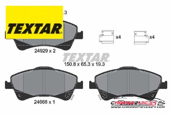 Achat de TEXTAR 2466801 Kit de plaquettes de frein, frein à disque pas chères