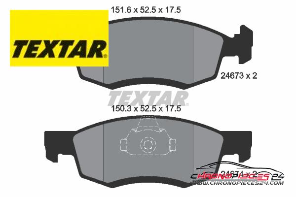 Achat de TEXTAR 2467301 Kit de plaquettes de frein, frein à disque pas chères