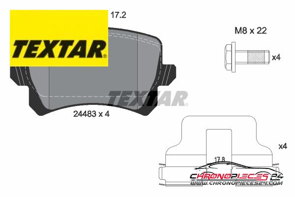 Achat de TEXTAR 2448301 Kit de plaquettes de frein, frein à disque pas chères