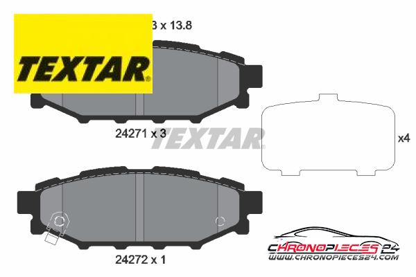 Achat de TEXTAR 2427101 Kit de plaquettes de frein, frein à disque pas chères