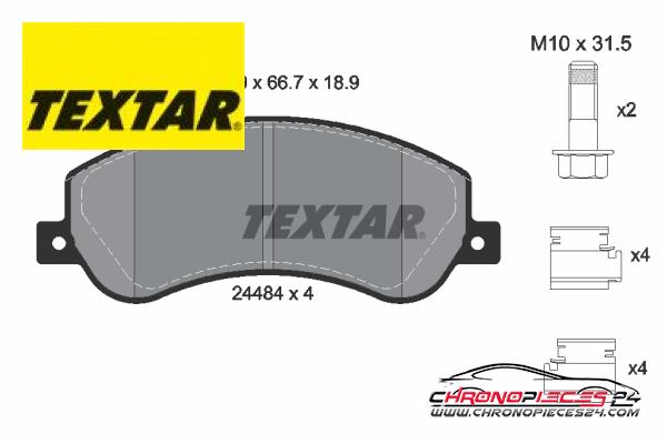 Achat de TEXTAR 2448404 Kit de plaquettes de frein, frein à disque pas chères