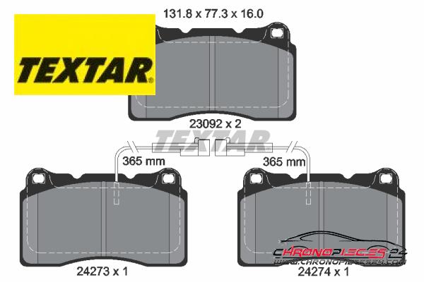 Achat de TEXTAR 2427301 Kit de plaquettes de frein, frein à disque pas chères