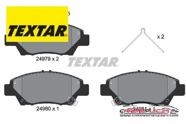 Achat de TEXTAR 2497901 Kit de plaquettes de frein, frein à disque pas chères