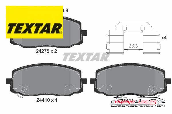 Achat de TEXTAR 2427501 Kit de plaquettes de frein, frein à disque pas chères