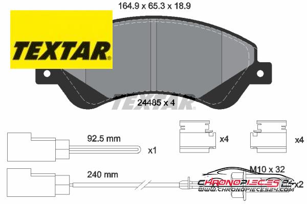 Achat de TEXTAR 2448501 Kit de plaquettes de frein, frein à disque pas chères