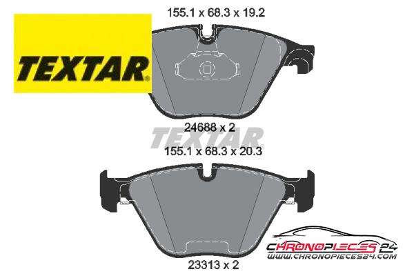 Achat de TEXTAR 2468801 Kit de plaquettes de frein, frein à disque pas chères