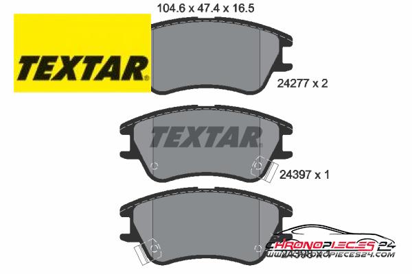 Achat de TEXTAR 2427701 Kit de plaquettes de frein, frein à disque pas chères