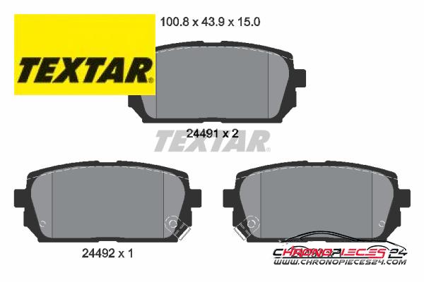 Achat de TEXTAR 2449101 Kit de plaquettes de frein, frein à disque pas chères