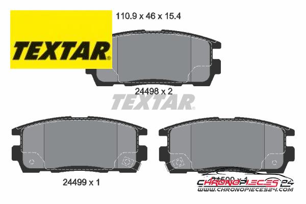 Achat de TEXTAR 2449801 Kit de plaquettes de frein, frein à disque pas chères