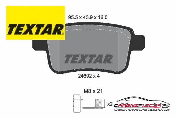 Achat de TEXTAR 2469204 Kit de plaquettes de frein, frein à disque pas chères