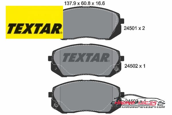 Achat de TEXTAR 2450101 Kit de plaquettes de frein, frein à disque pas chères