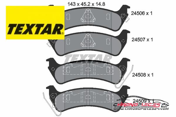 Achat de TEXTAR 2450601 Kit de plaquettes de frein, frein à disque pas chères