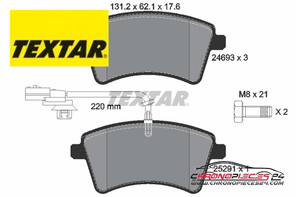 Achat de TEXTAR 2469306 Kit de plaquettes de frein, frein à disque pas chères