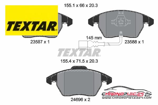 Achat de TEXTAR 2469602 Kit de plaquettes de frein, frein à disque pas chères