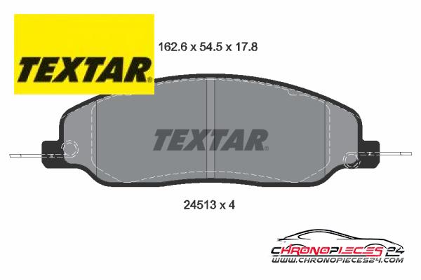 Achat de TEXTAR 2451301 Kit de plaquettes de frein, frein à disque pas chères