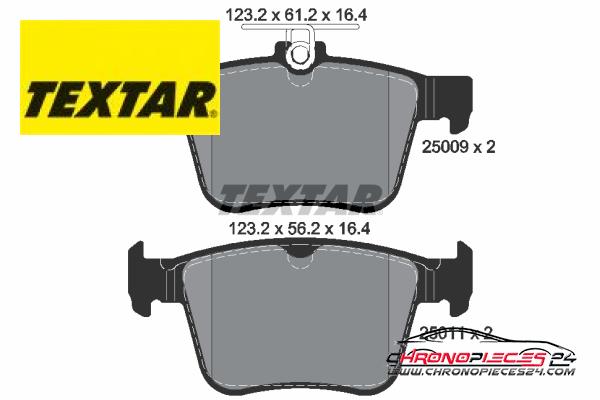 Achat de TEXTAR 2500901 Kit de plaquettes de frein, frein à disque pas chères