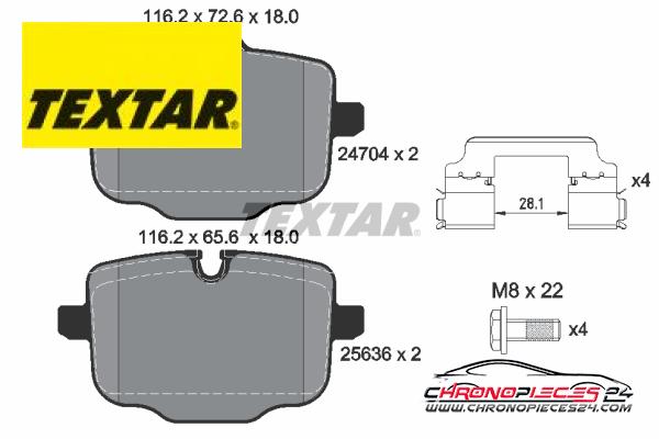 Achat de TEXTAR 2470401 Kit de plaquettes de frein, frein à disque pas chères