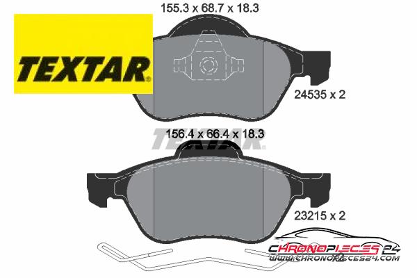 Achat de TEXTAR 2453501 Kit de plaquettes de frein, frein à disque pas chères