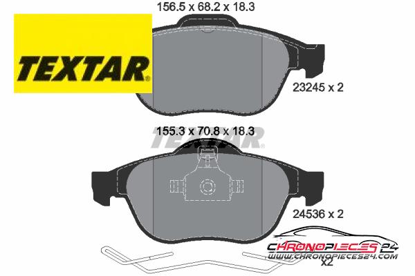 Achat de TEXTAR 2453601 Kit de plaquettes de frein, frein à disque pas chères