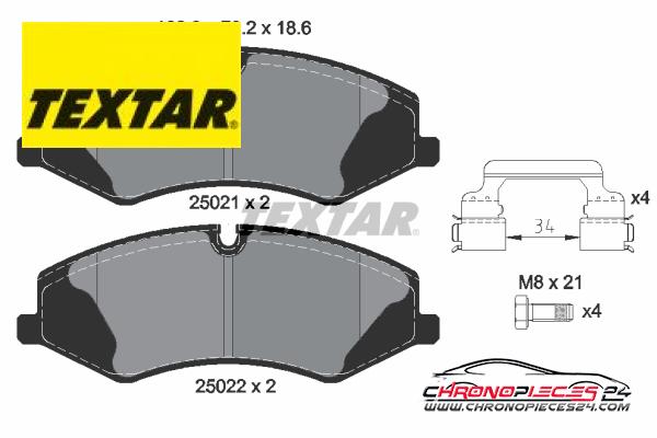 Achat de TEXTAR 2502101 Kit de plaquettes de frein, frein à disque pas chères