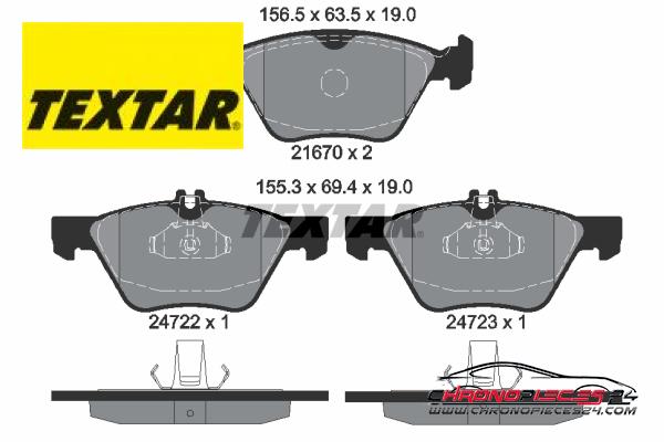 Achat de TEXTAR 2472201 Kit de plaquettes de frein, frein à disque pas chères