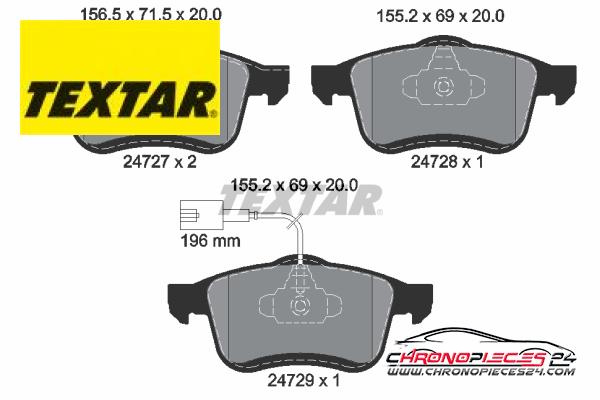 Achat de TEXTAR 2472701 Kit de plaquettes de frein, frein à disque pas chères