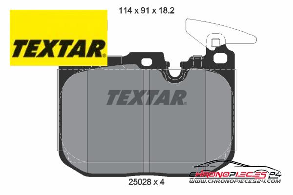 Achat de TEXTAR 2502801 Kit de plaquettes de frein, frein à disque pas chères