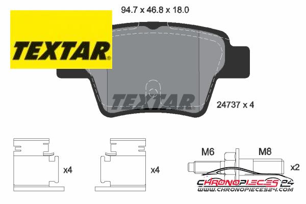 Achat de TEXTAR 2473701 Kit de plaquettes de frein, frein à disque pas chères