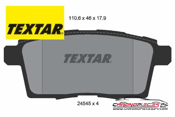 Achat de TEXTAR 2454501 Kit de plaquettes de frein, frein à disque pas chères