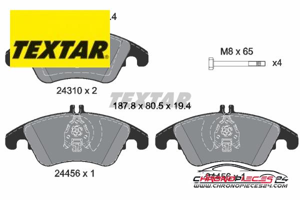 Achat de TEXTAR 2431001 Kit de plaquettes de frein, frein à disque pas chères