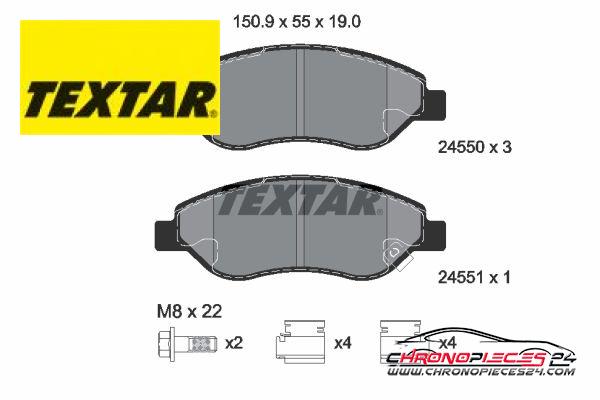 Achat de TEXTAR 2455001 Kit de plaquettes de frein, frein à disque pas chères