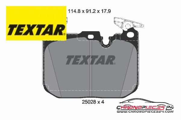 Achat de TEXTAR 2502805 Kit de plaquettes de frein, frein à disque pas chères