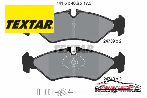 Achat de TEXTAR 2473901 Kit de plaquettes de frein, frein à disque pas chères