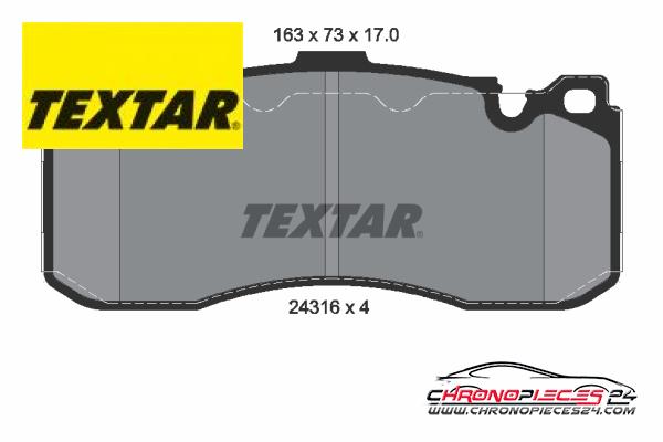 Achat de TEXTAR 2431601 Kit de plaquettes de frein, frein à disque pas chères