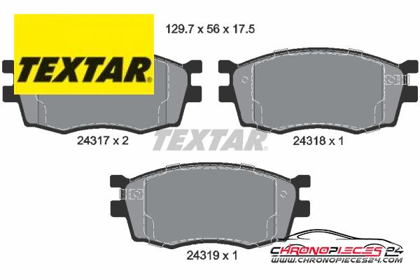 Achat de TEXTAR 2431701 Kit de plaquettes de frein, frein à disque pas chères