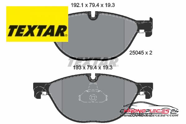 Achat de TEXTAR 2504501 Kit de plaquettes de frein, frein à disque pas chères