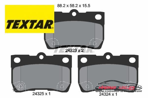 Achat de TEXTAR 2432301 Kit de plaquettes de frein, frein à disque pas chères