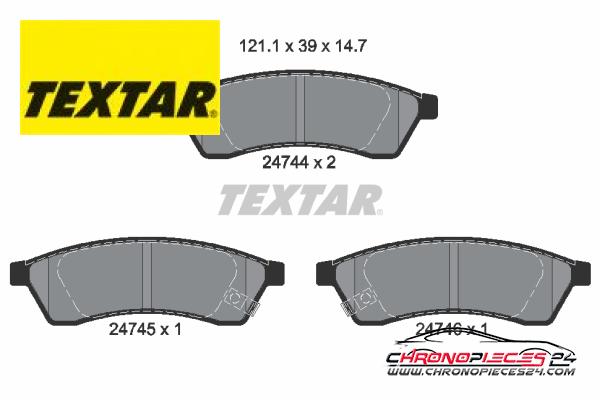 Achat de TEXTAR 2474401 Kit de plaquettes de frein, frein à disque pas chères