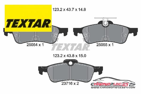 Achat de TEXTAR 2505401 Kit de plaquettes de frein, frein à disque pas chères