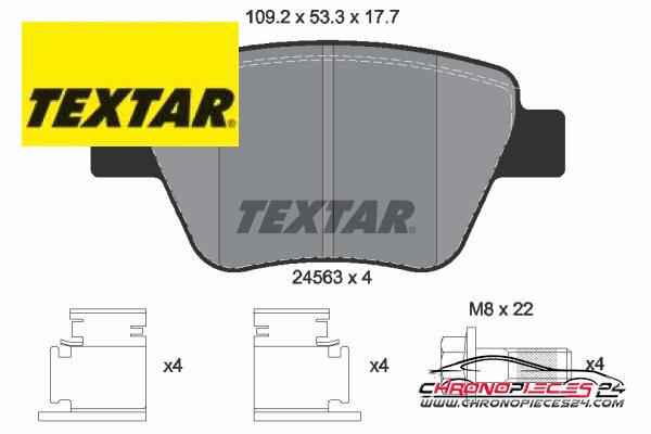 Achat de TEXTAR 2456301 Kit de plaquettes de frein, frein à disque pas chères