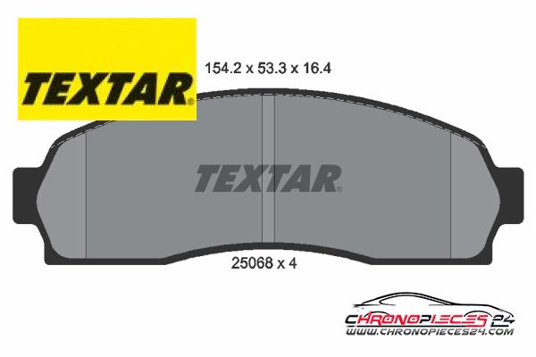 Achat de TEXTAR 2506801 Kit de plaquettes de frein, frein à disque pas chères