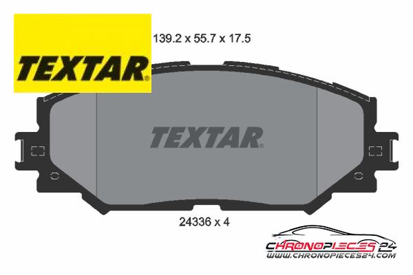 Achat de TEXTAR 2433601 Kit de plaquettes de frein, frein à disque pas chères