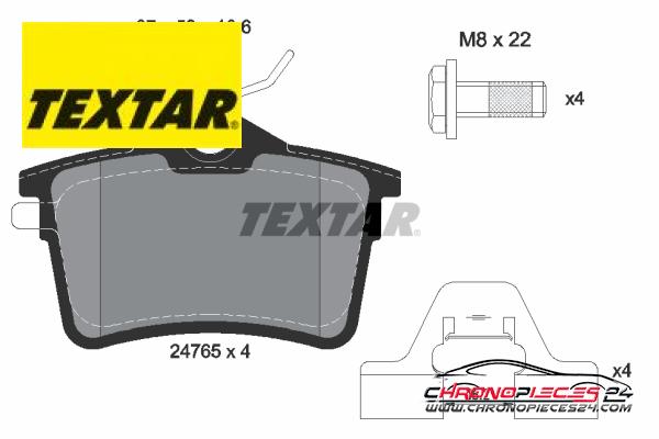 Achat de TEXTAR 2476501 Kit de plaquettes de frein, frein à disque pas chères