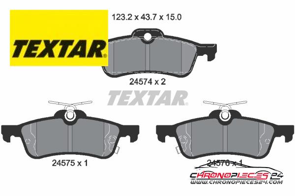 Achat de TEXTAR 2457401 Kit de plaquettes de frein, frein à disque pas chères