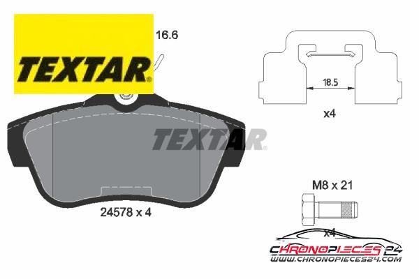 Achat de TEXTAR 2457801 Kit de plaquettes de frein, frein à disque pas chères