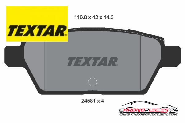 Achat de TEXTAR 2458102 Kit de plaquettes de frein, frein à disque pas chères