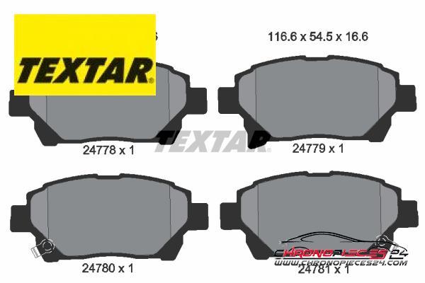 Achat de TEXTAR 2477801 Kit de plaquettes de frein, frein à disque pas chères