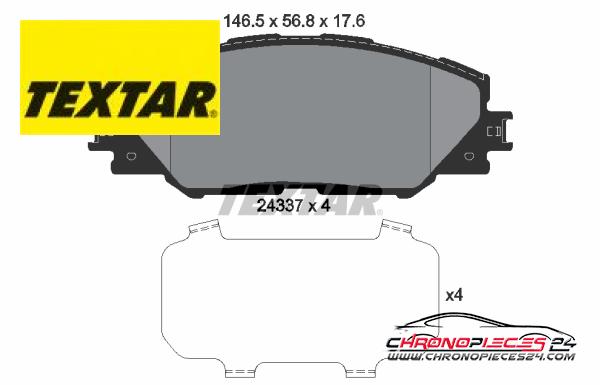 Achat de TEXTAR 2433701 Kit de plaquettes de frein, frein à disque pas chères