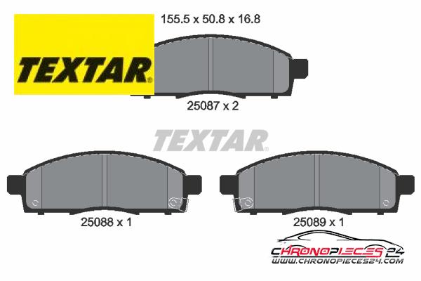 Achat de TEXTAR 2508701 Kit de plaquettes de frein, frein à disque pas chères